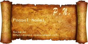 Possel Noémi névjegykártya